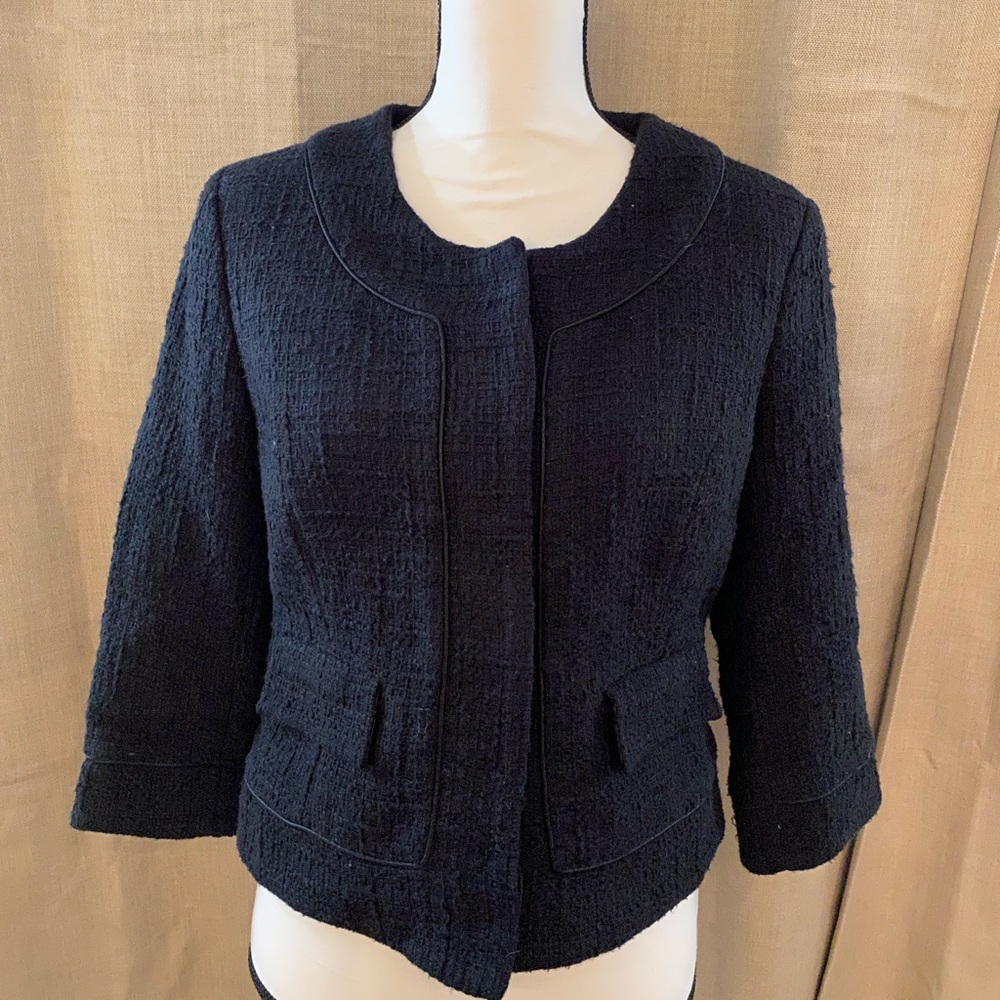 Black Tweed Jacket - Banana Republic - size 8